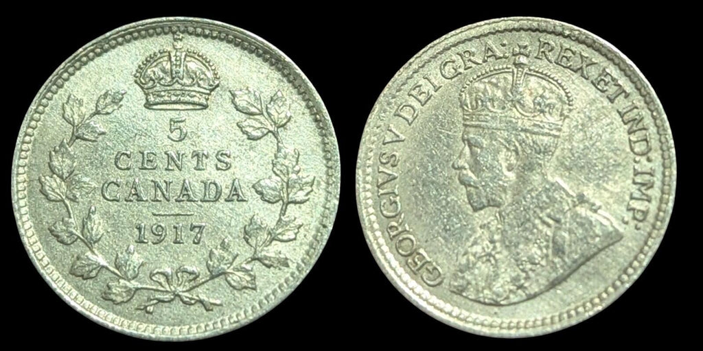 1917 Canada 5 Cent Silver