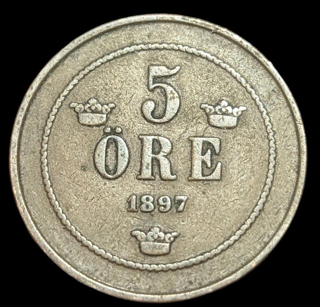Sweden 5 ore 1897 KM 757