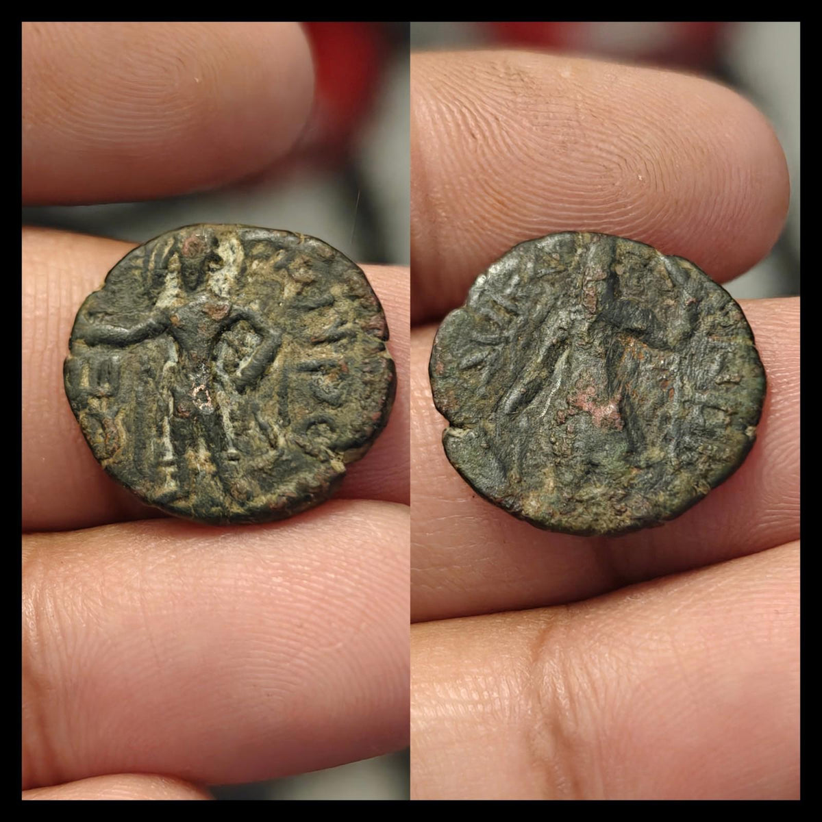 Ancient India Kushan Empire - Drachm ND AD 120-150 - Kanishka I Rare MAO#