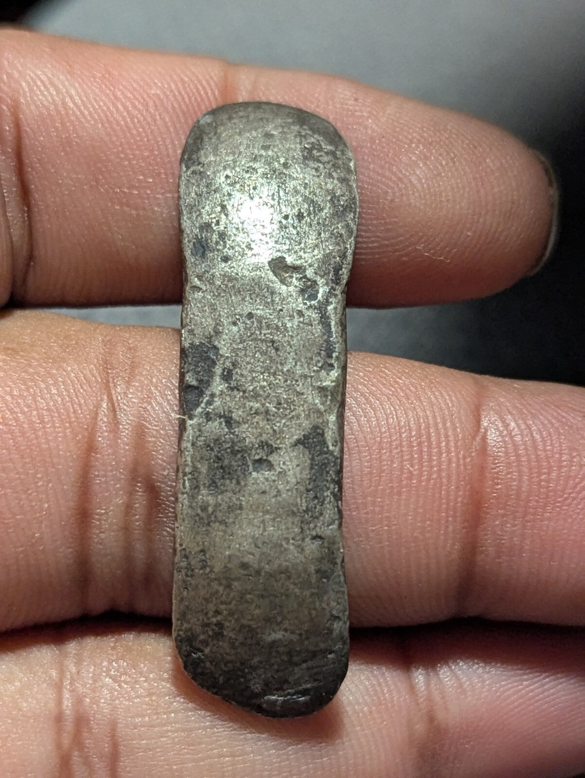 ⭐INDIA⭐. Ancient GANDHARA JANAPADA Authentic OLD 600 B.C Silver Bent Bar.