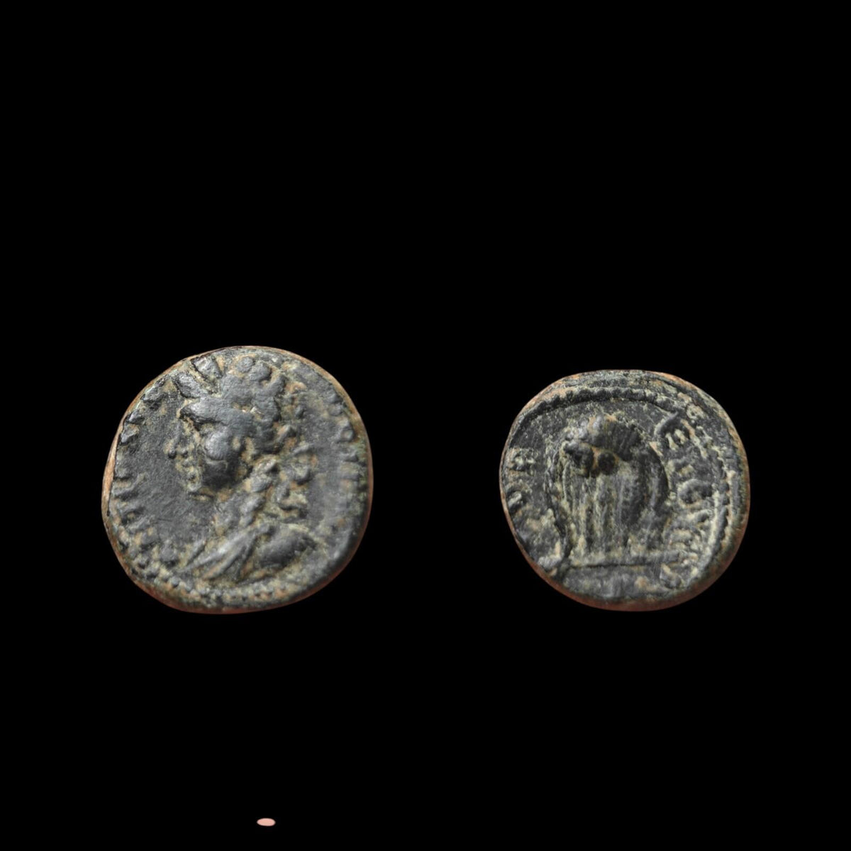 Monnaie romaine AE16 Antioche Bronze pseudo-autonome Lyre 62-63 ap. J.-C. Néron
