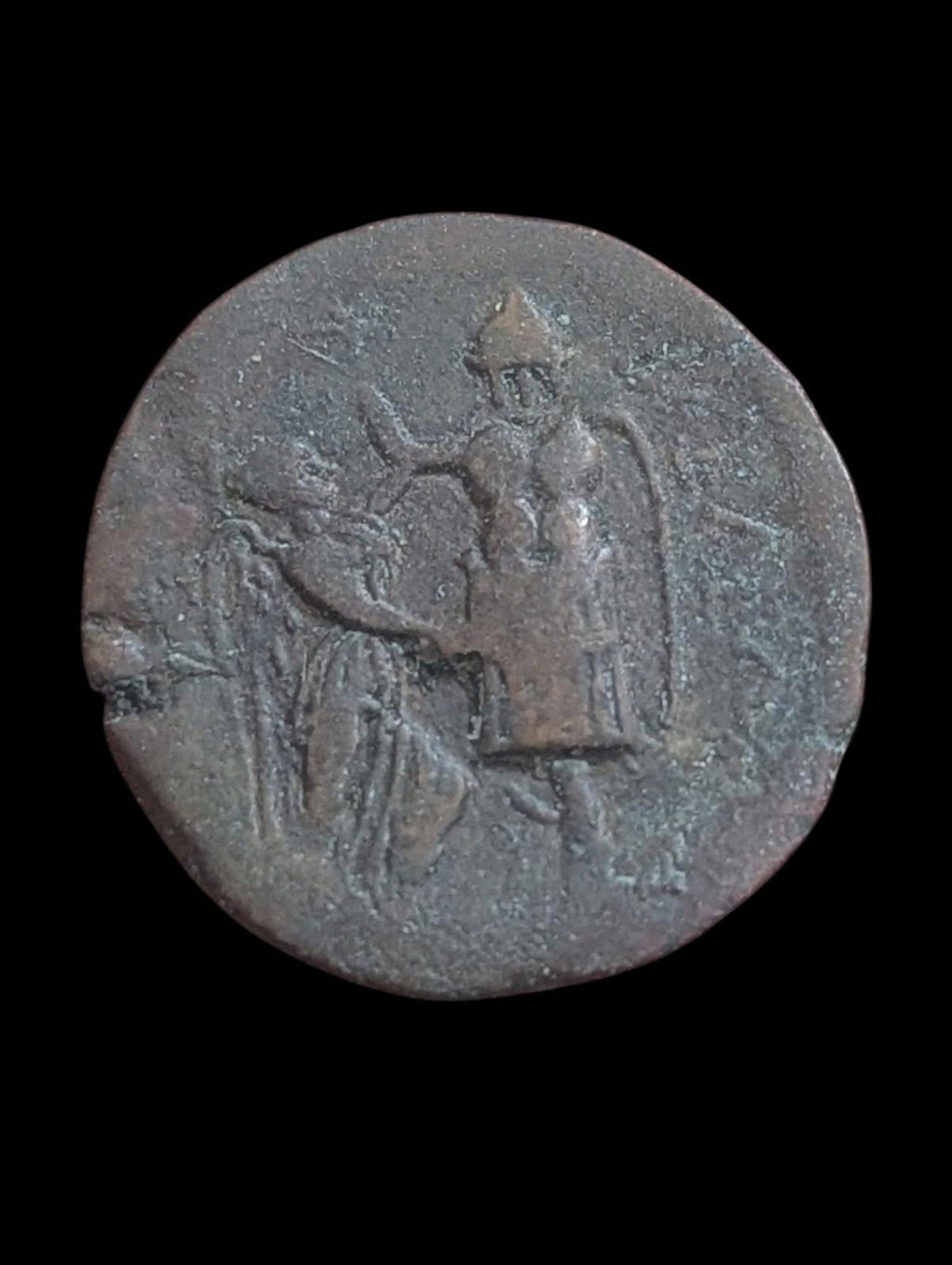 古代：印度希腊人，巴克特里亚国王，安条克一世两德拉克马，约公元前270年 罕见
