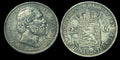 1874 Netherlands William III 2 1/2 Gulden .945 Fine Silver Coin KM# 82