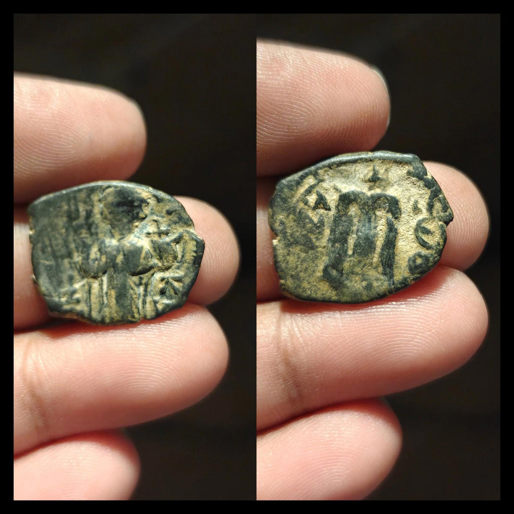Arab Byzantine Umayyad Caliph. Mu'awiya Hims Emessa in Sorya Islamic Coin