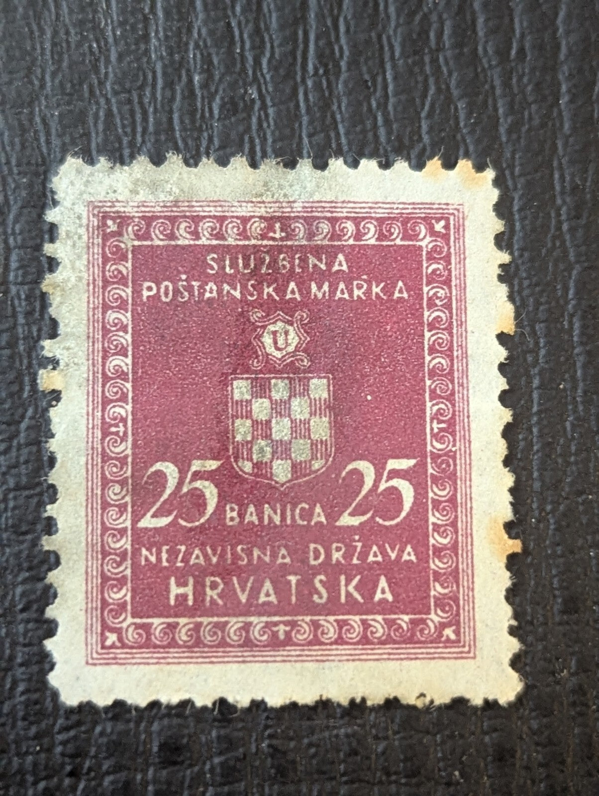 CROATIA  N.D.HRVATSKA  WWII  OFFICIAL 1942/44   25 banica MNH