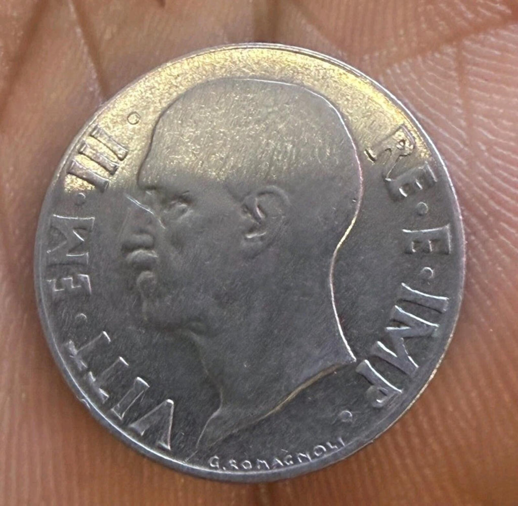 ITALY Vittorio Emanuele III 1942 R 20 CENTESIMI REEDED EDGE
