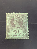 GB 1887 SC 114 QUEEN VICTORIA 2½p VIOLET ON BLU PAPER MVLH WM 30 F/VF