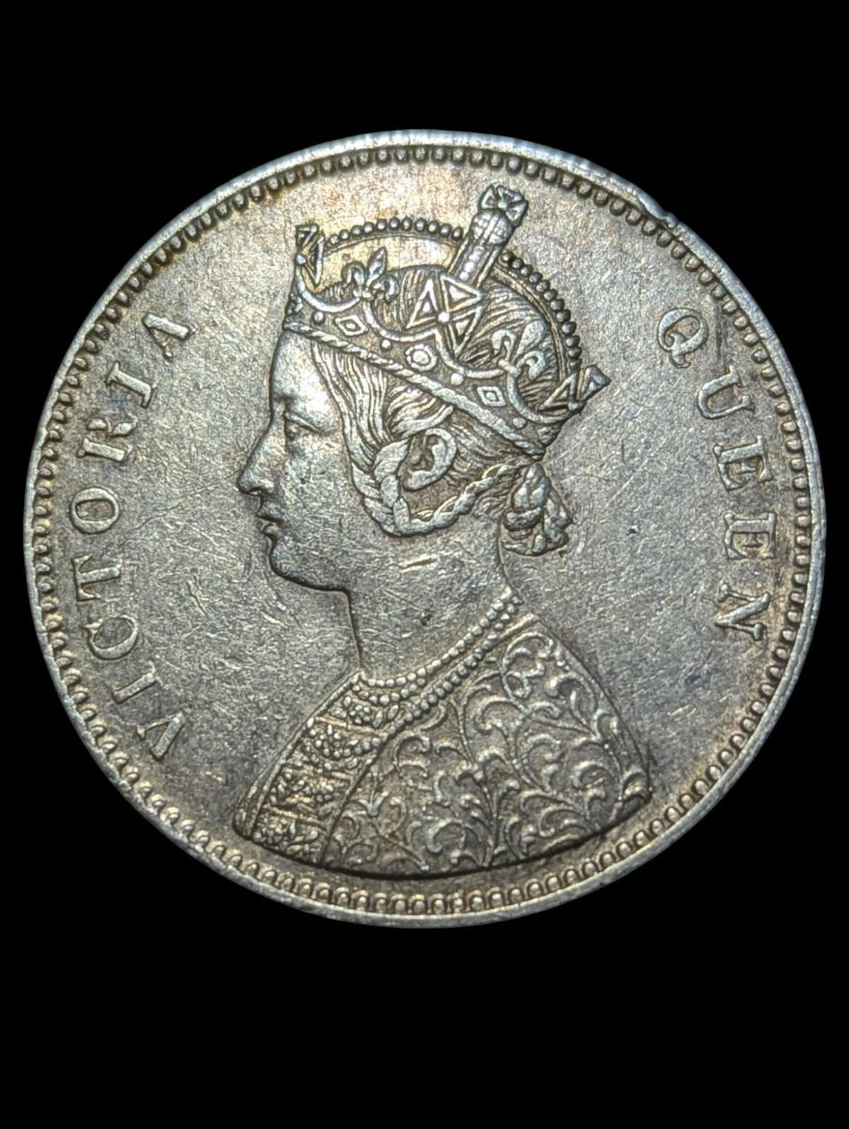1862 B INDE 1 ROUPIE Buste Type A, Revers Type II, 0/6 - POINT MARQUE D'ATELIER 🇮🇳