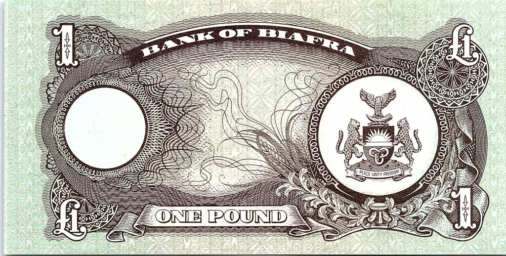 Bank of Biafra One Pound Better Grade Paper Money