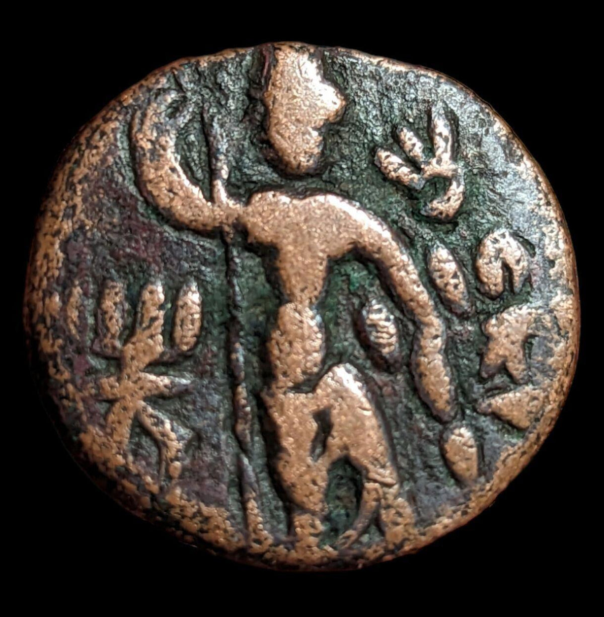 Inde ancienne Empire Kushan Huvishka. Pièce de Didrachme 155-189