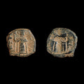 Fals islamique ARABE Byzantin OMEYYADE Æ, Calife debout 685-690 Mule ou Erreur