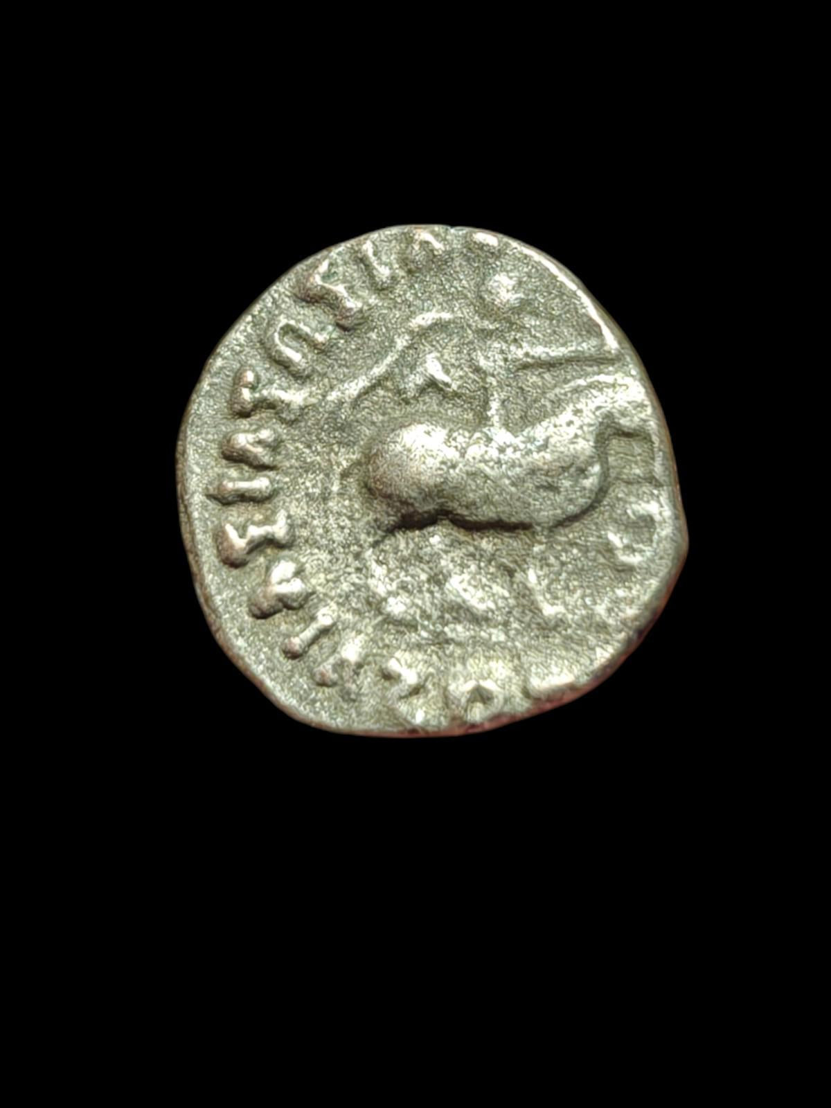 Indo Scythian Kingdom, Azes II 35 BC- 5 AD Billon Drachm Coin %