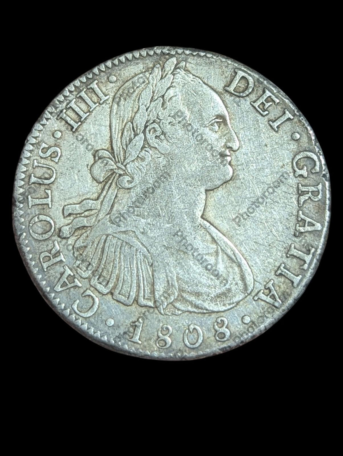 Mexique Charles IV Argent 8 Réales 1808 Mo TH Monnaie de Mexico