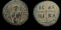 Coins of the Holy Land  Byzantine Class C Anonymous Follis Michael IV 1034-1041