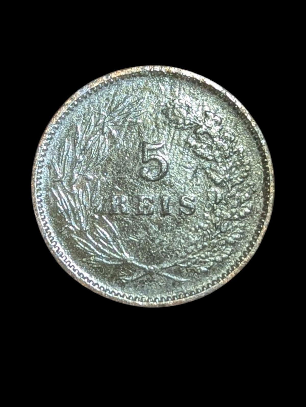 葡萄牙，5 雷亚尔，1892年，卡洛斯一世，KM# 530，铜币 🇵🇹