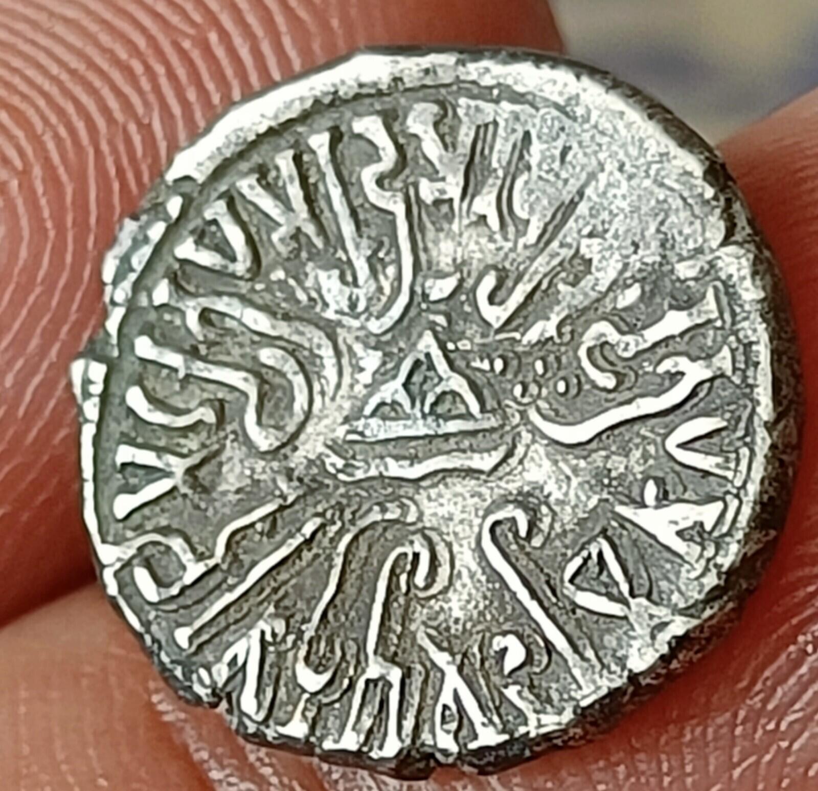 #AB52#India SILVER coin of VIJAY sena Western Kshatrapas.Indo-Scythian rulers