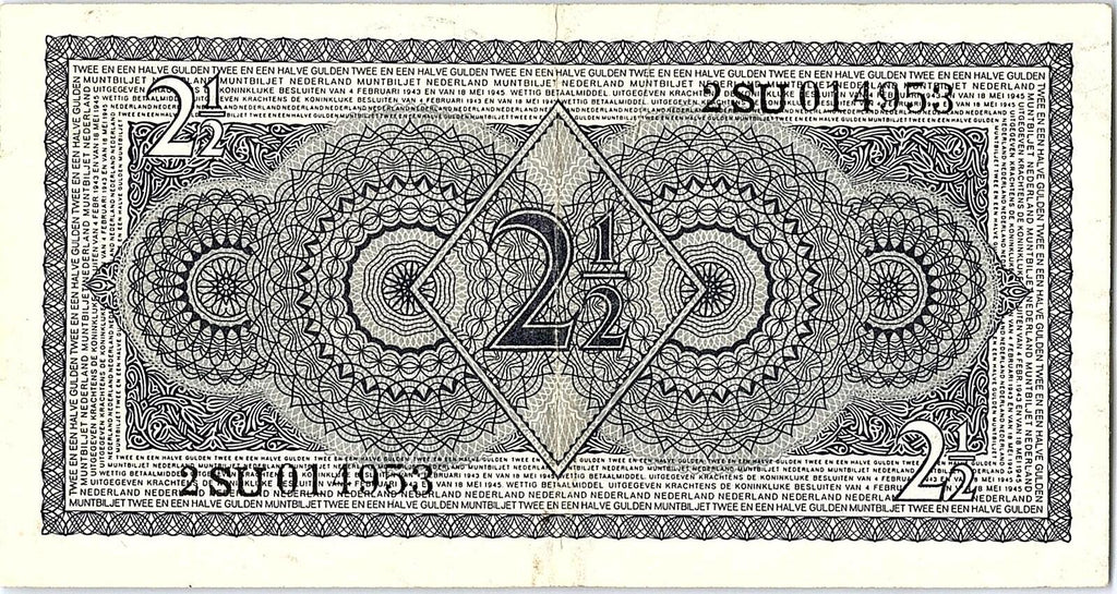 Netherlands, 2 1/2 Gulden 1949 Better Grade