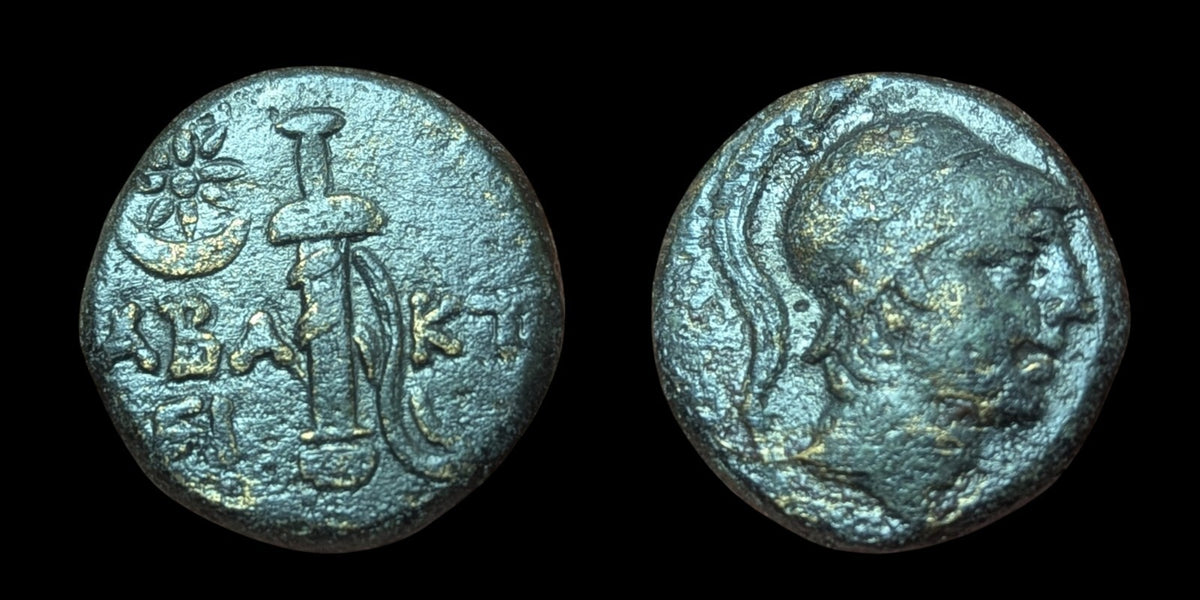 AMISOS en PONT MITHRIDATE VI le GRAND Époque Épée d'Arès Monnaie grecque