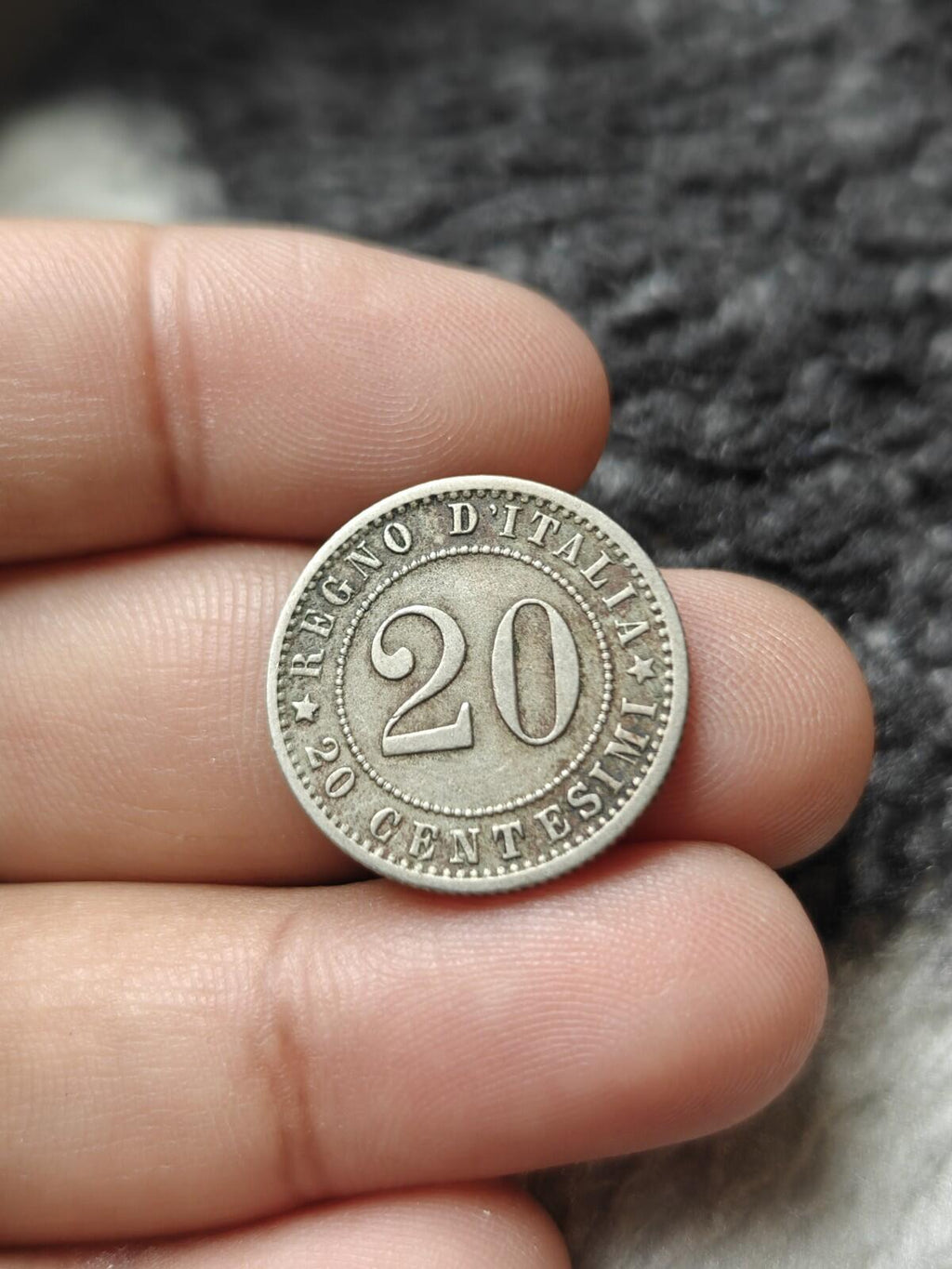 ITALY Kingdom UMBERTO I 1894 R 20 CENTESIMI Uncirculated
