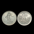 1963 FRANCE Grande Pièce de 5 Francs en Argent avec la Semeuse #5