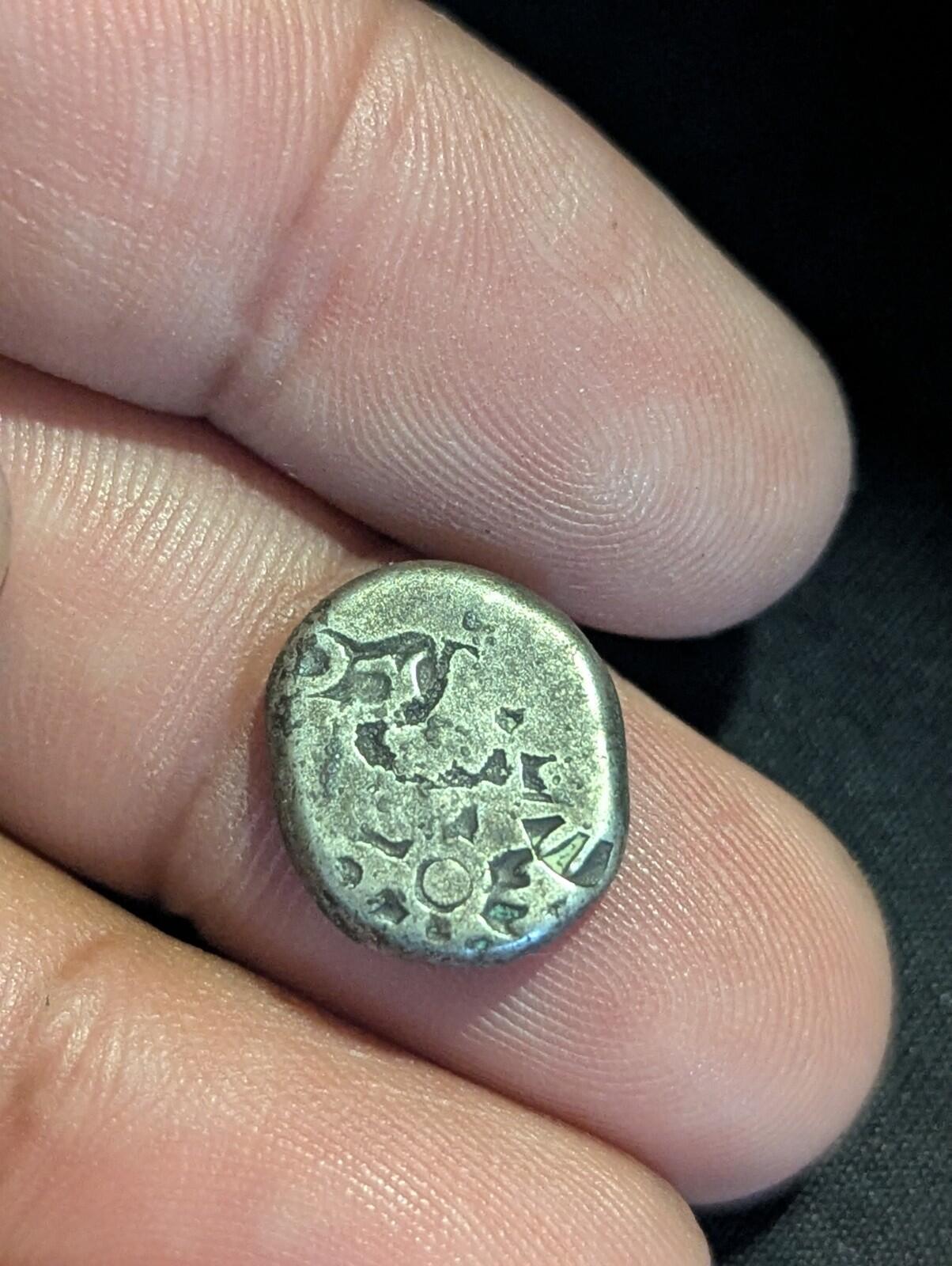 India ⭐ INDUS Valley Mayuriyan Punch ⭐ silver Coin 300 BC.!!