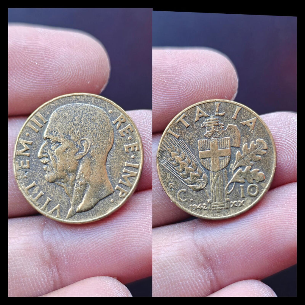 ITALIE Vittorio Emanuele III 1943 R 10 CENTESIMI, pièce Seconde Guerre mondiale