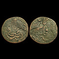 ISLAMIC AFGHAN CIVIC COPPER AE FALUS  Jalalabad Floral Type Rare#
