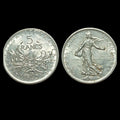1960 法国 法语 大型带播种者SOWER WOMAN银币5法郎14#