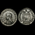 Constantin César Rare authentique monnaie romaine antique Porte de camp Atelier de Nicomédie