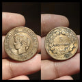 1897 Une pièce de monnaie française en bronze de 5 centimes 5c ayant circulé