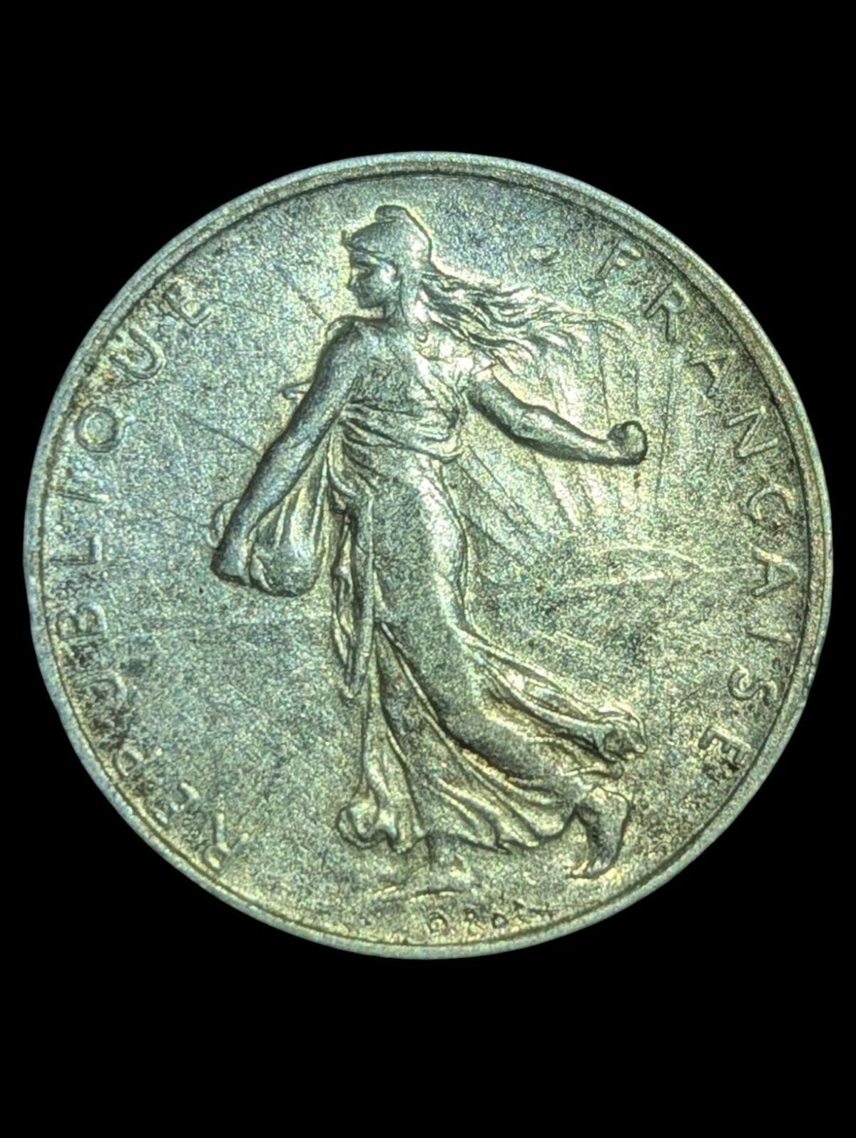 1916 France 2 Francs KM# 845.1 Monnaie en circulation