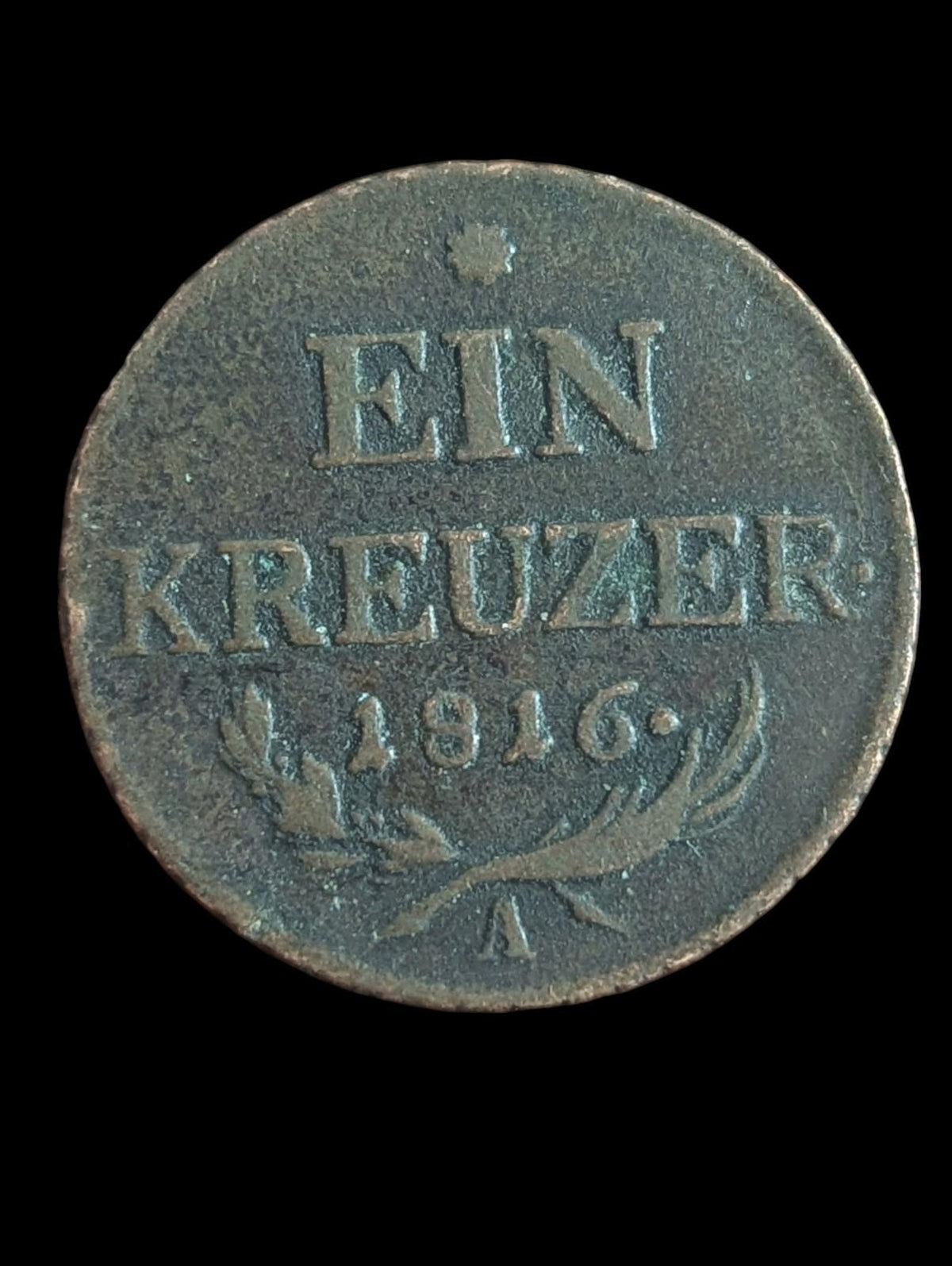Pièce Autriche 1816 A 1 kreuzer, pièce autrichienne, François Ier de Habsbourg,