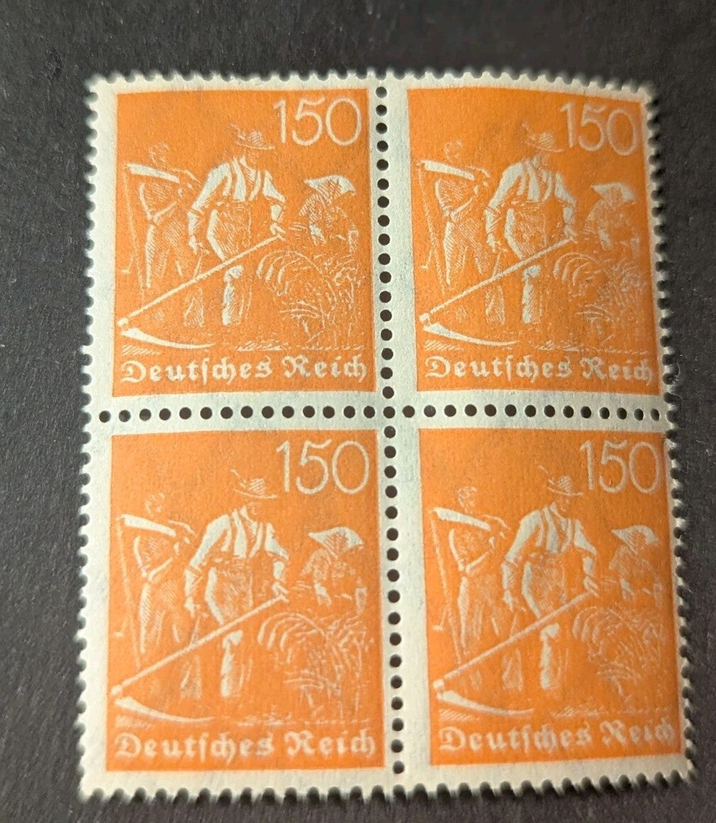 1921 Germany Stamp Deutsches Reich 150 Pfennig Block Of 4 Michel Nr. 189 MNH