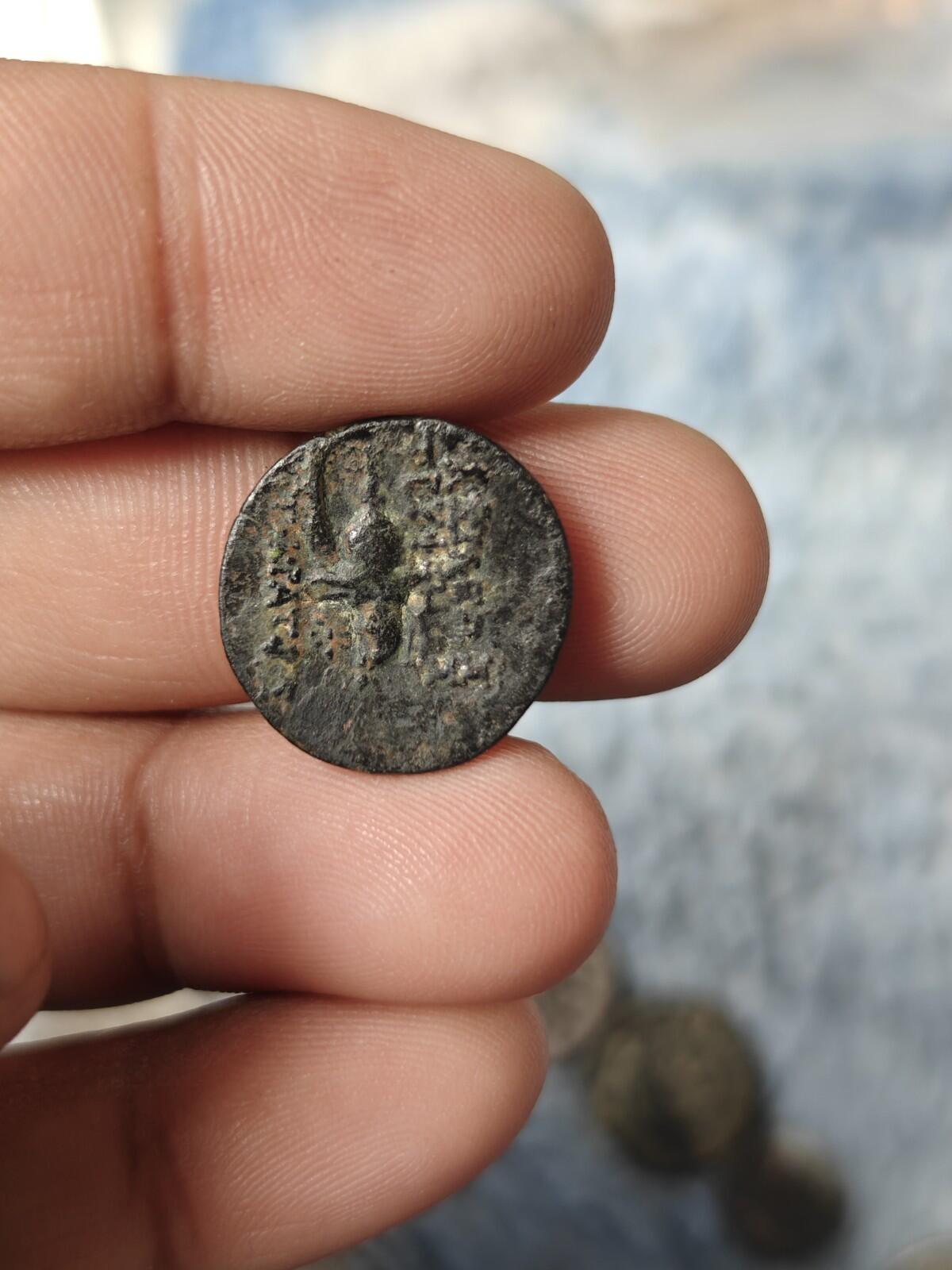 TRYPHON Rare Ancient 142AD Seleukid Authentic Ancient Greek Coin w HELMET