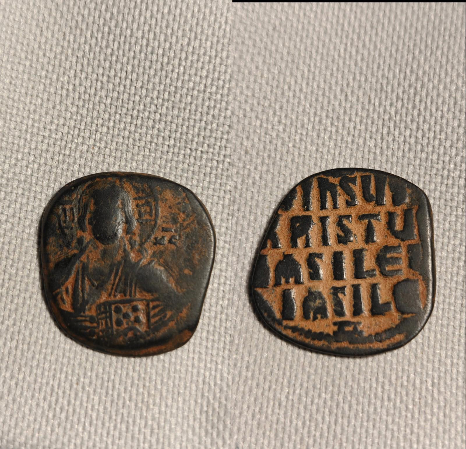 Coin of the Holy Land  Byzantine Romanus III Image of Christ Follis, ca 1028 AD#
