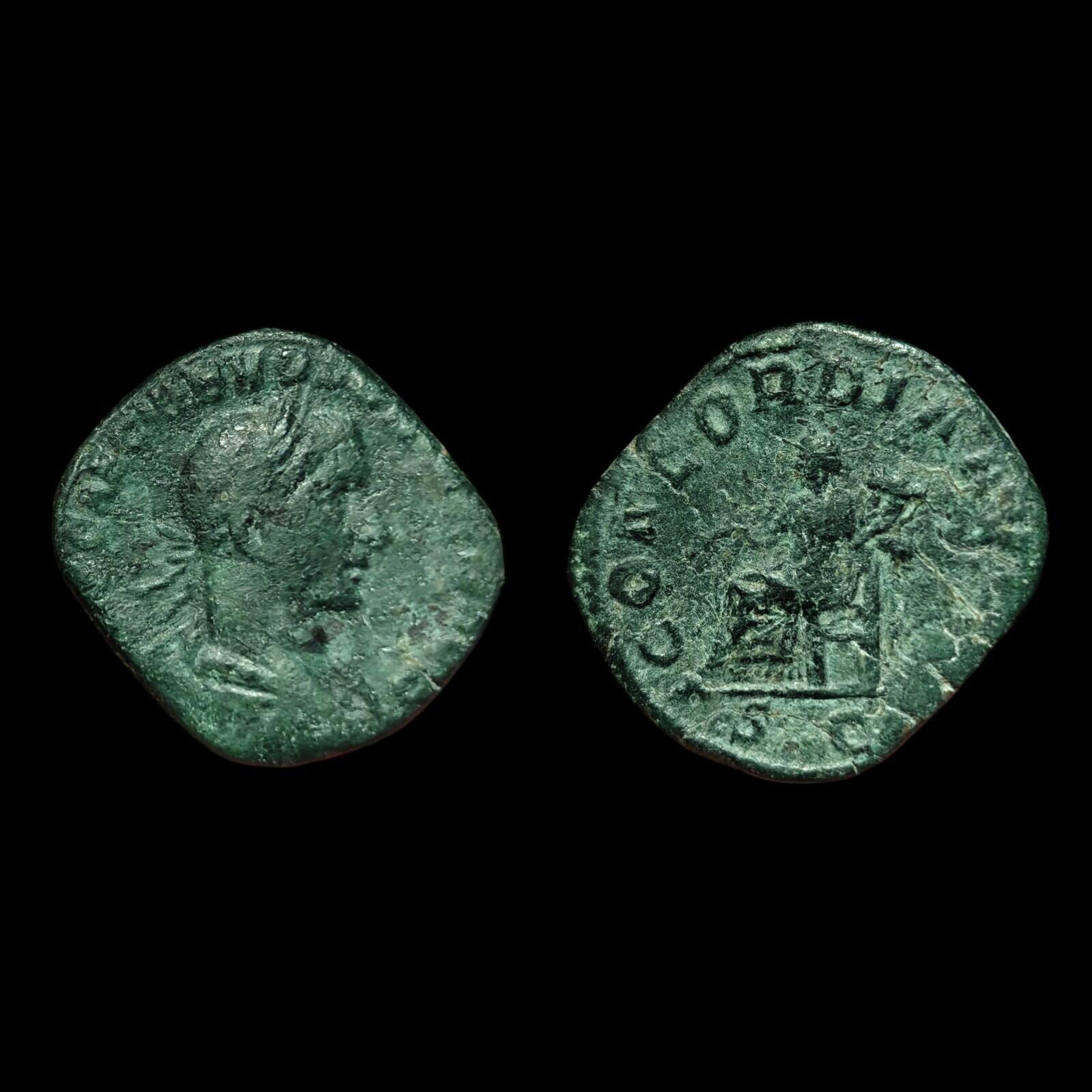 222-235 AD Roman Severus Alexander Sestertius CONCORDIA Ancient Coin