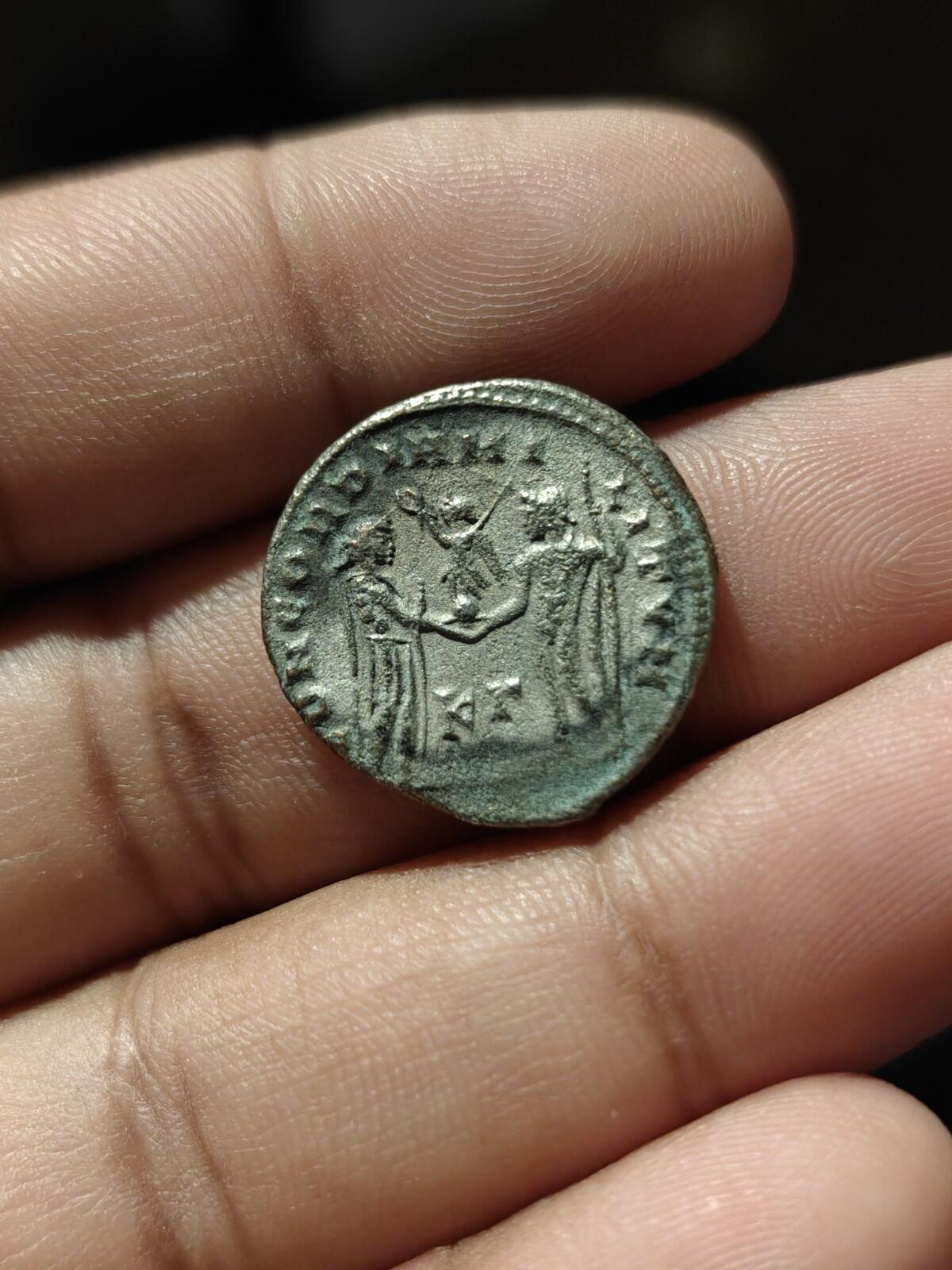 Dioclétien 287 ap. J.-C. Antoninien Empire Romain CONCORDIA TEMP Monnaie Rare