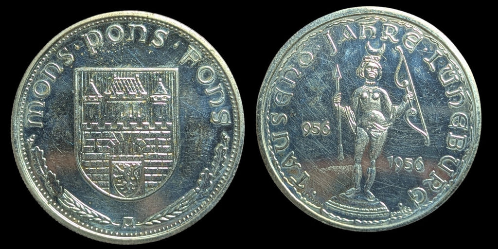Germany Saxony Silver Medal  Lüneburg medal 1956, 1000-year anniversary Rare
