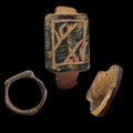 Ancient Egyptian Judaea Islamic Ring GENUINE Ornamented Collectible Dark Patina