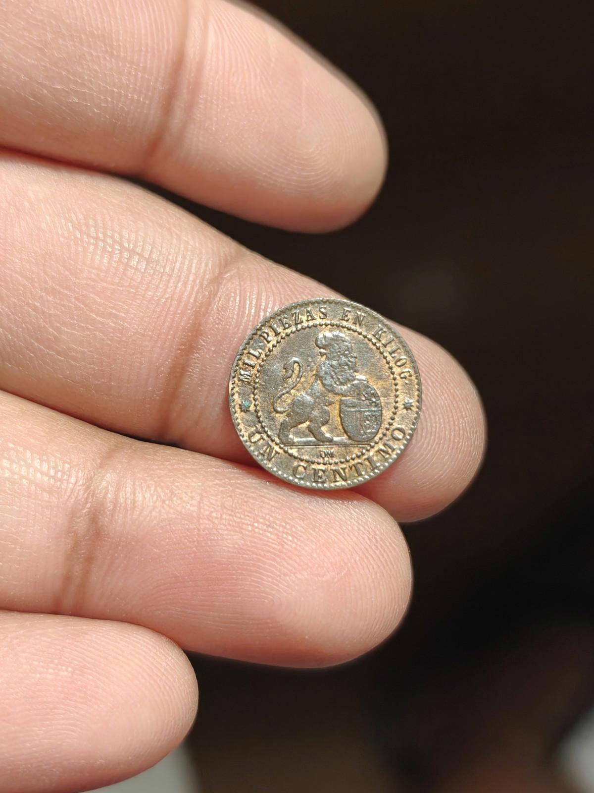 Espagne Provisoire 1 Centimo (1,01 gramme) 1870 Barcelone OM Superbe Grade