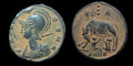 Jumelles Louves URBS Déesse Rome Constantin le Grand Pièce de Monnaie Romaine Commémorative