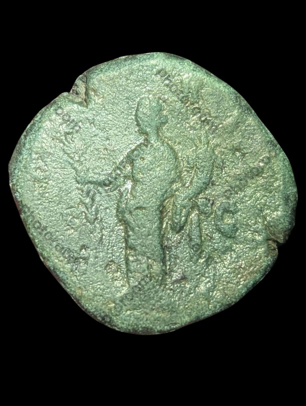 Roman Empire. Faustina Minor, wife of Marcus Aurelius. Sestertius 20 G