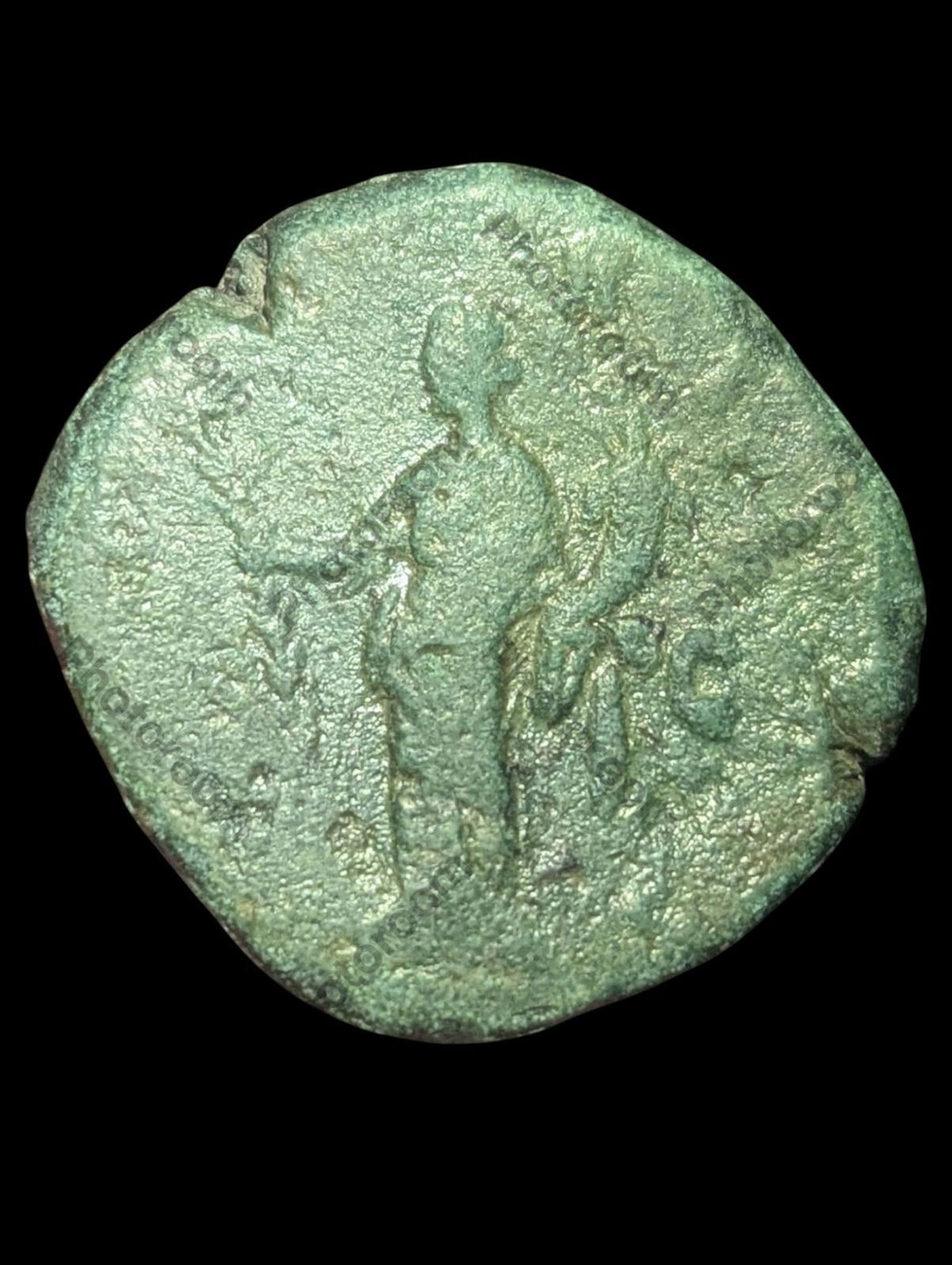 Roman Empire. Faustina Minor, wife of Marcus Aurelius. Sestertius 20 G