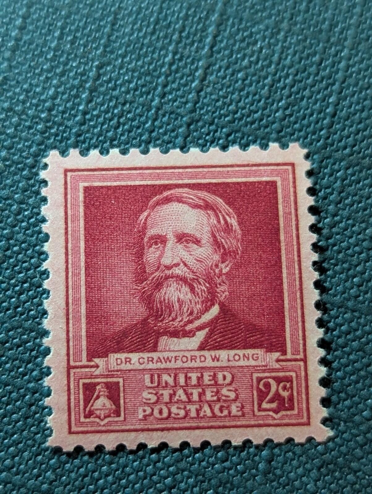 875 * DR CRAWFORD W LONG  * SCIENTISTS * U.S. Postage Stamp  MNH