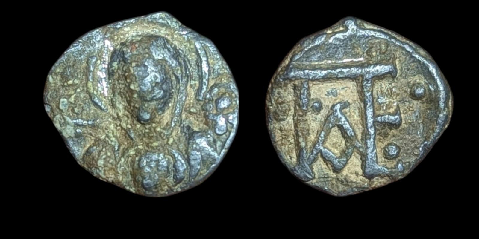 Ancient Byzantine 6th Century Seal Circa Nimbate bust Virgin Mary
