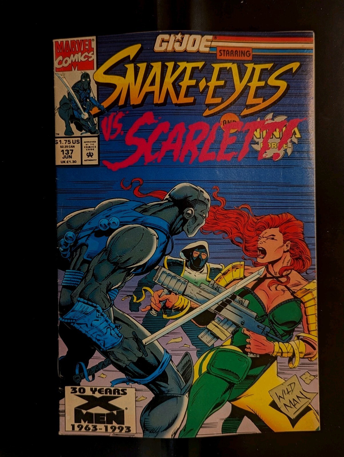 GI JOE #137 MARVEL COMICS 1993 HIGH GRADE  SNAKE-EYES Mint Condition
