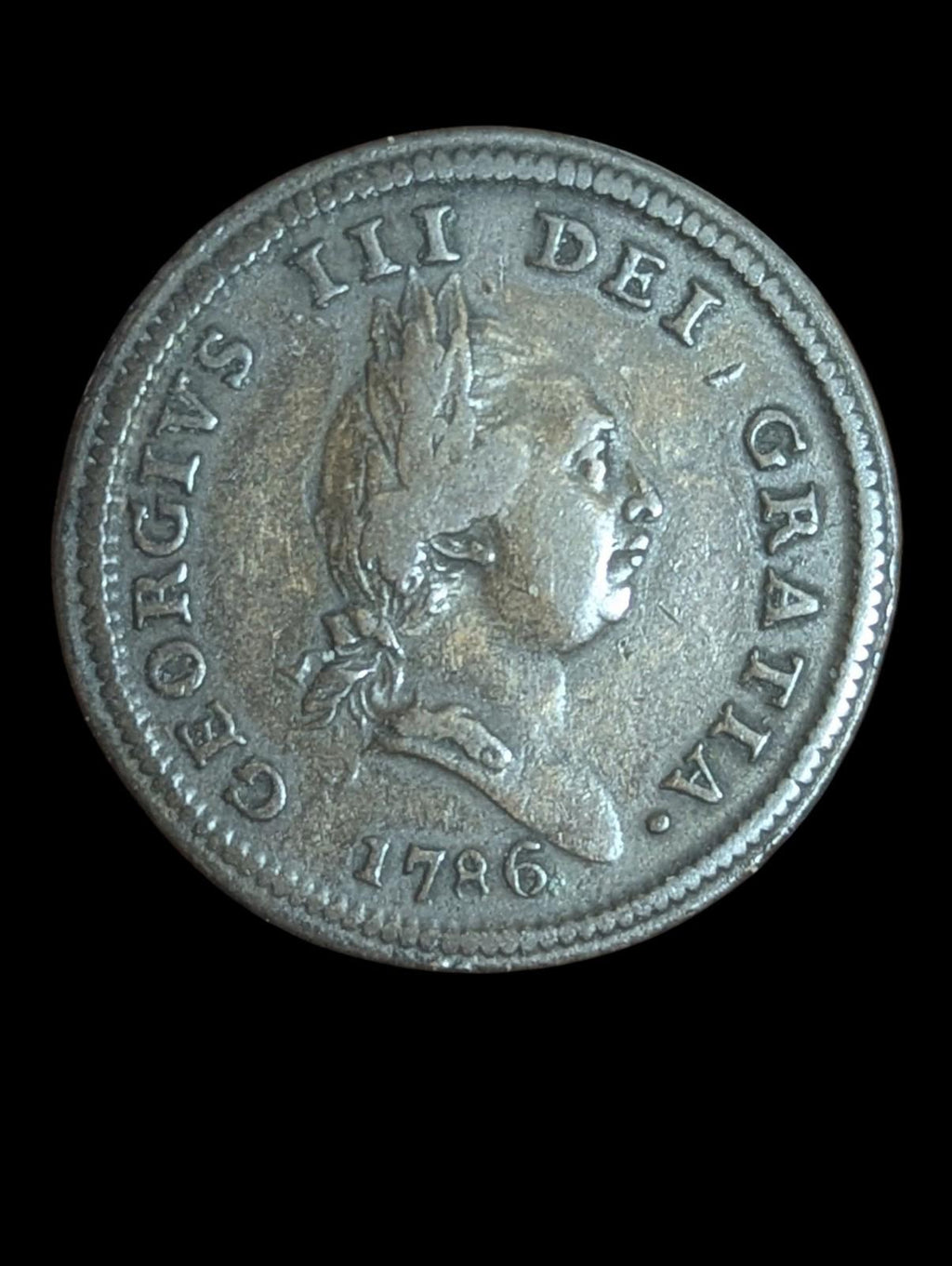 Île de Man, 1/2 Penny, 1786, George III, Cuivre, Qualité superbe, KM:8