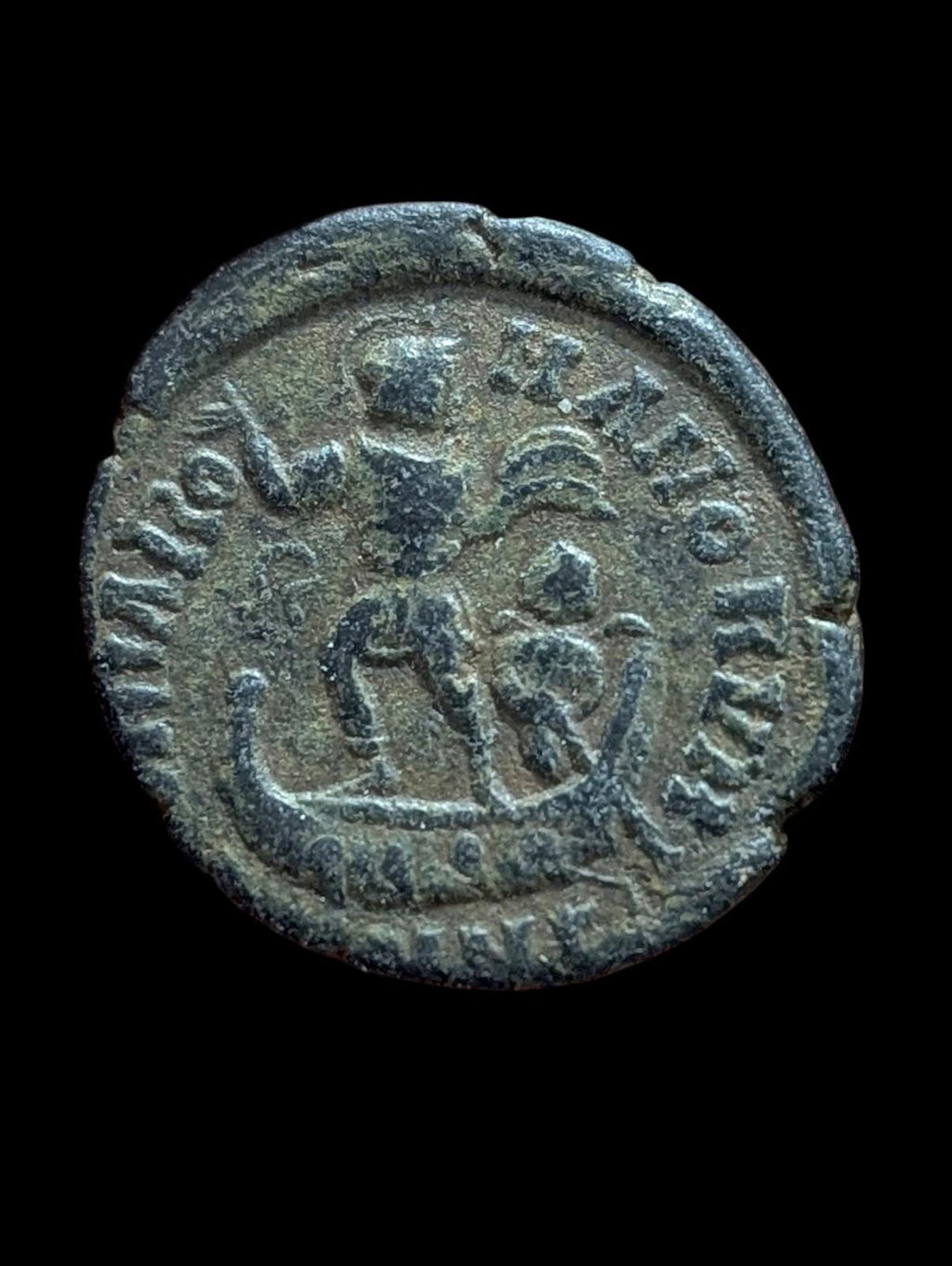 Ancienne pièce de monnaie romaine Théodose Ier 379-395 après J.-C. Æ 22 mm, 5,23 g