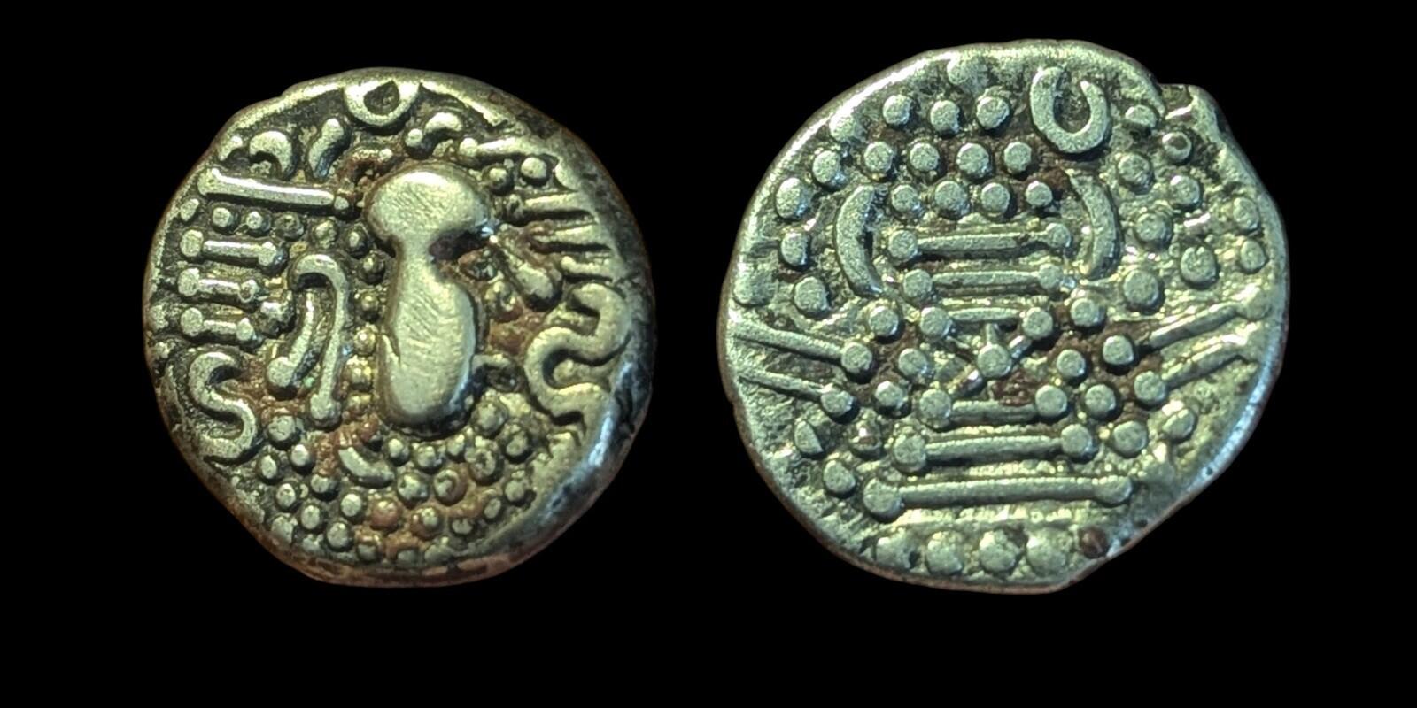 Ancient India Indo Sasanian Type Gadhaya DYNASTY Chavadas of Gujarat RARE COIN