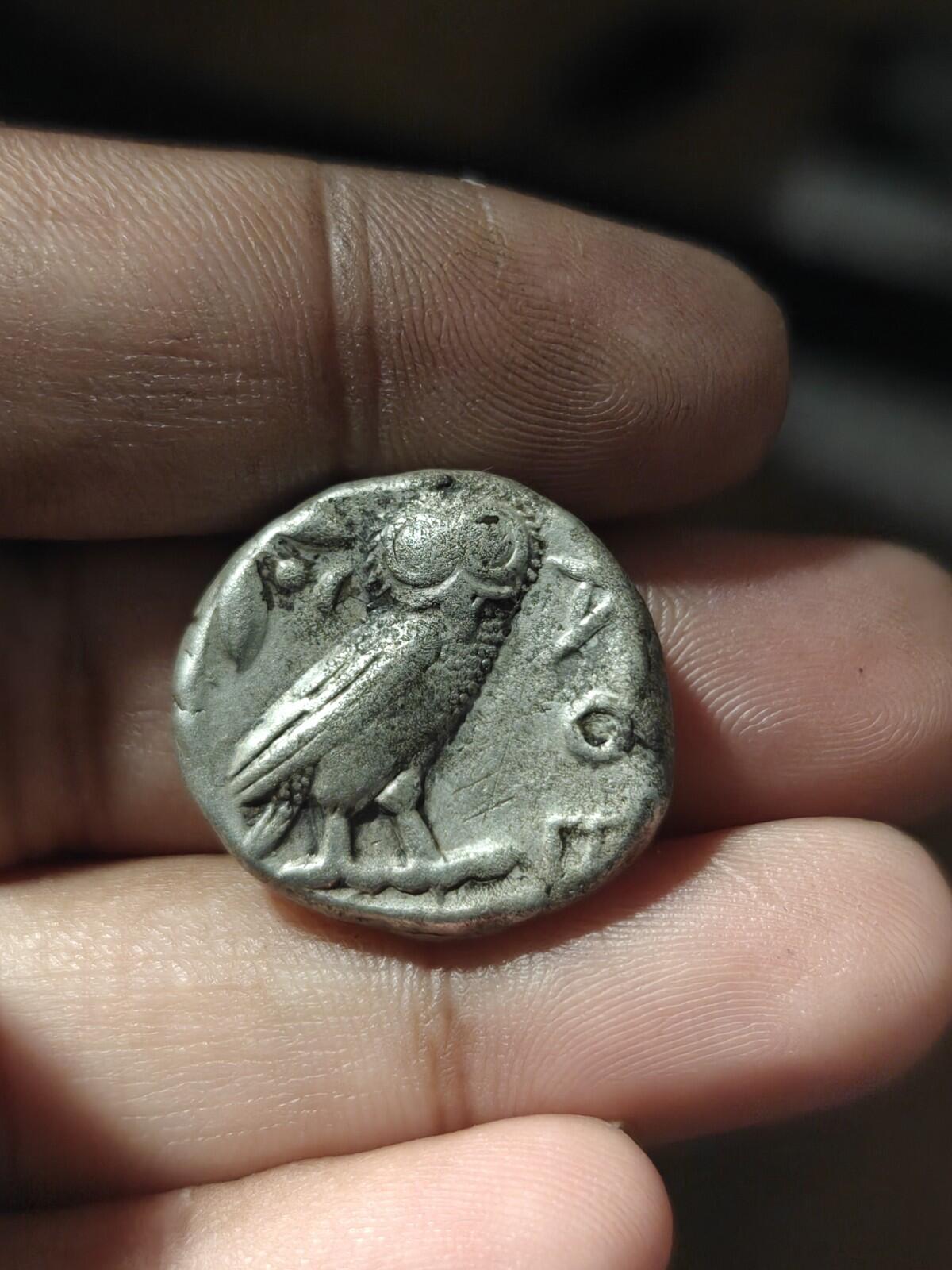 Ancient Greek Tetradrachm Illyria Attica Athens 404 BC Silver Owl Coin